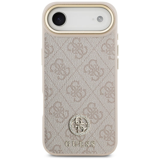 Калъф MagSafe за Apple iPhone 17 Air, Guess, 4G Strass Logo, Розов