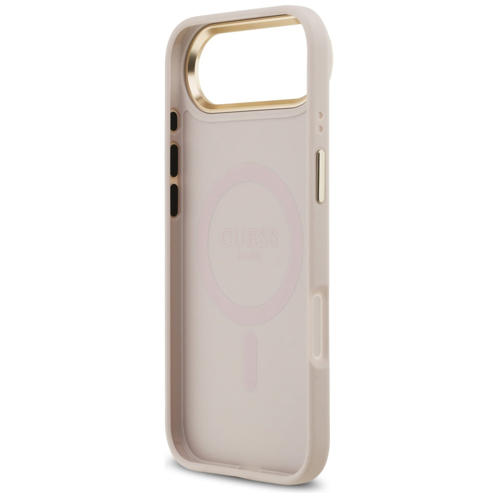 Калъф MagSafe за Apple iPhone 17 Air, Guess, 4G Strass Logo, Розов