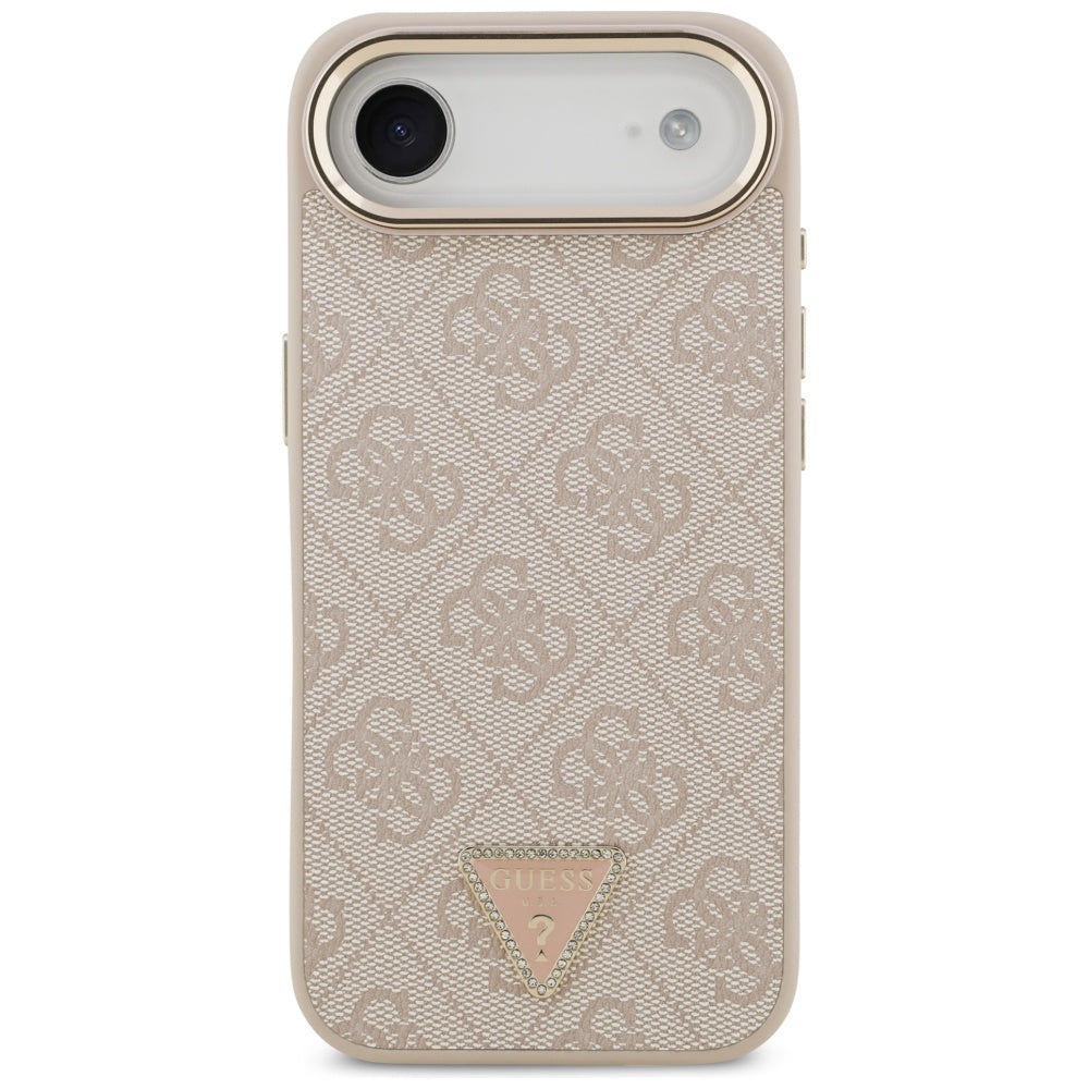 Калъф MagSafe за Apple iPhone 17 Air, Guess, 4G Triangle Logo, Розово Злато
