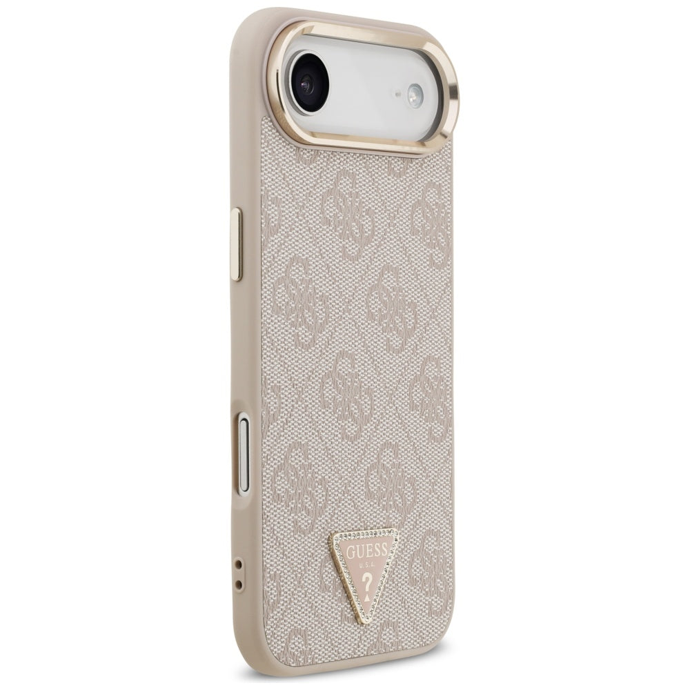 Калъф MagSafe за Apple iPhone 17 Air, Guess, 4G Triangle Logo, Розово Злато