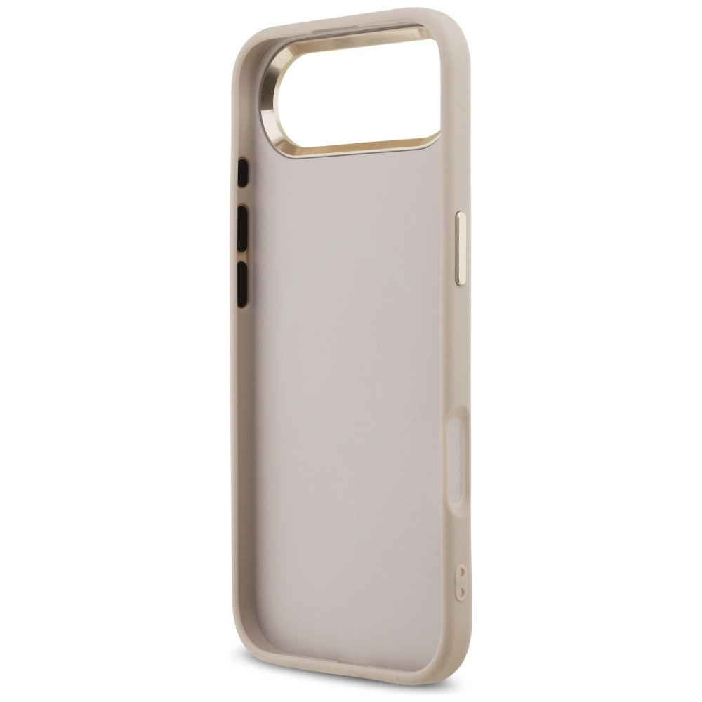 Калъф MagSafe за Apple iPhone 17 Air, Guess, 4G Triangle Logo, Розово Злато