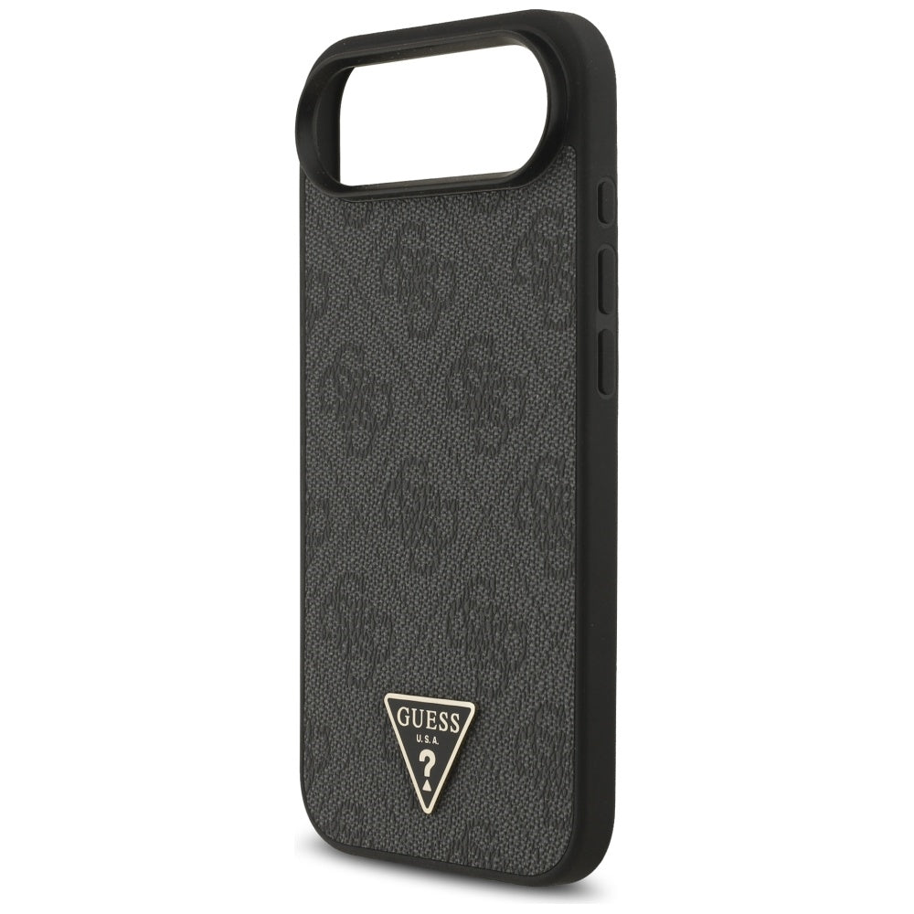 Калъф MagSafe за Apple iPhone 17 Air, Guess, 4G Triangle Logo with Cord Strap, Черен