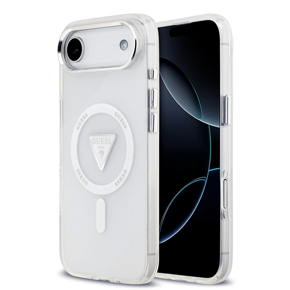 Калъф MagSafe за Apple iPhone 17 Air, Guess, IML Gradient Triangle Logo, Прозрачен