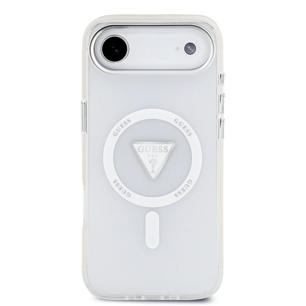 Калъф MagSafe за Apple iPhone 17 Air, Guess, IML Gradient Triangle Logo, Прозрачен