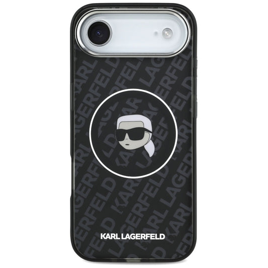 Калъф MagSafe за Apple iPhone 17 Air, Karl Lagerfeld, IML Karl`s Head, Черен