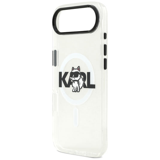 MagSafe Case for Apple iPhone 17 Air, Karl Lagerfeld, IML Sketch Logo Choupette, Transparent