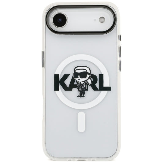 Калъф MagSafe за Apple iPhone 17 Air, Karl Lagerfeld, IML Sketch Logo Karl, Прозрачен