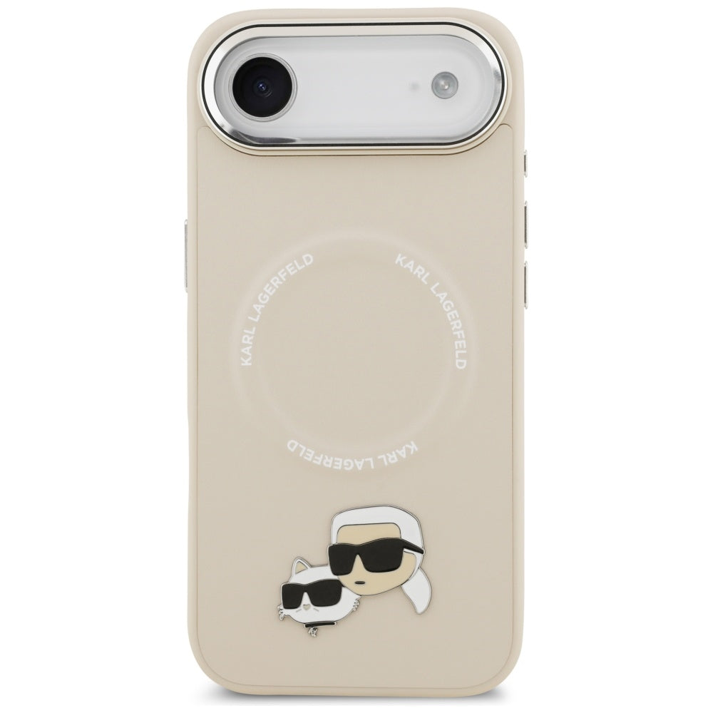 Калъф MagSafe за Apple iPhone 17 Air, Karl Lagerfeld, Karl & Choupette Pins, Бежов