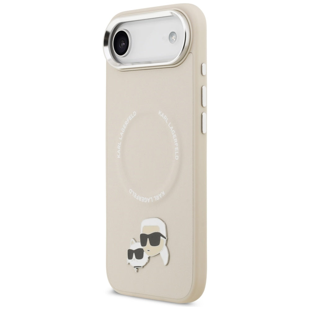 Калъф MagSafe за Apple iPhone 17 Air, Karl Lagerfeld, Karl & Choupette Pins, Бежов