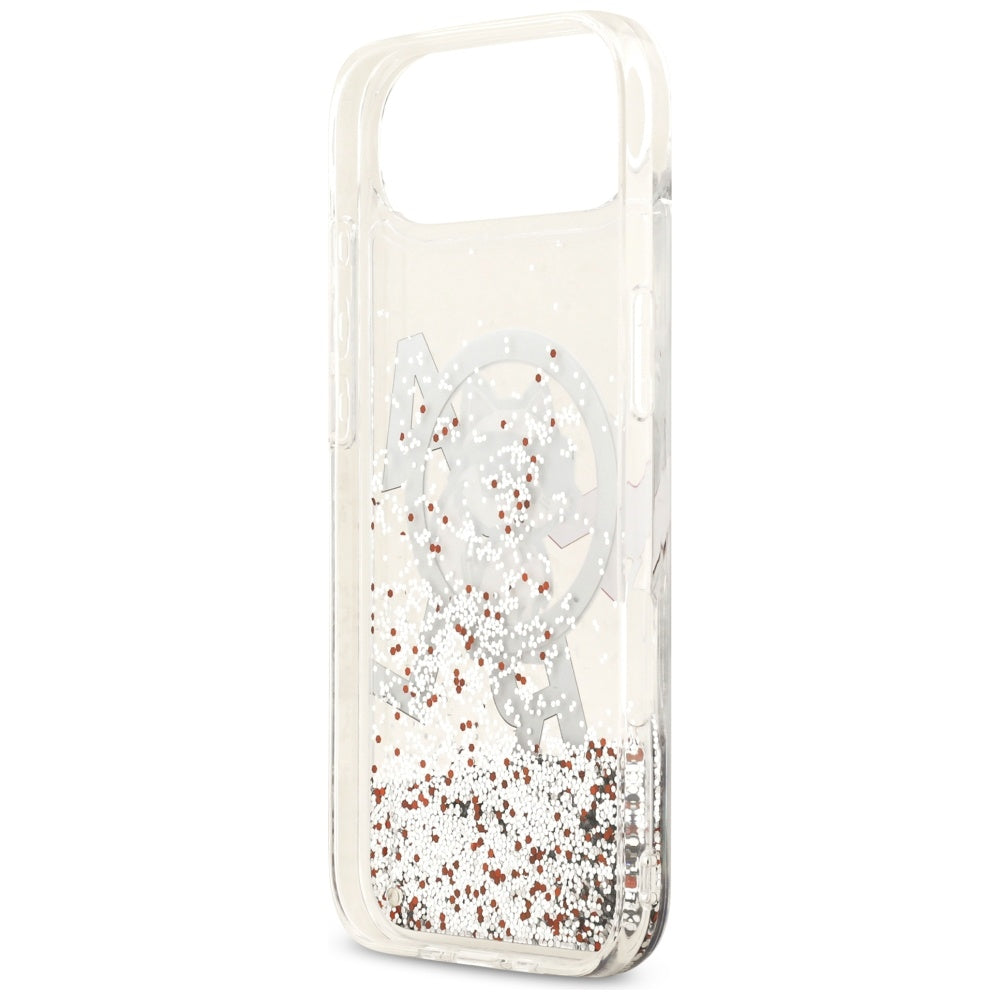 Husa MagSafe за Apple iPhone 17 Air, Karl Lagerfeld, Liquid Glitter Choupette Logo, Прозрачна