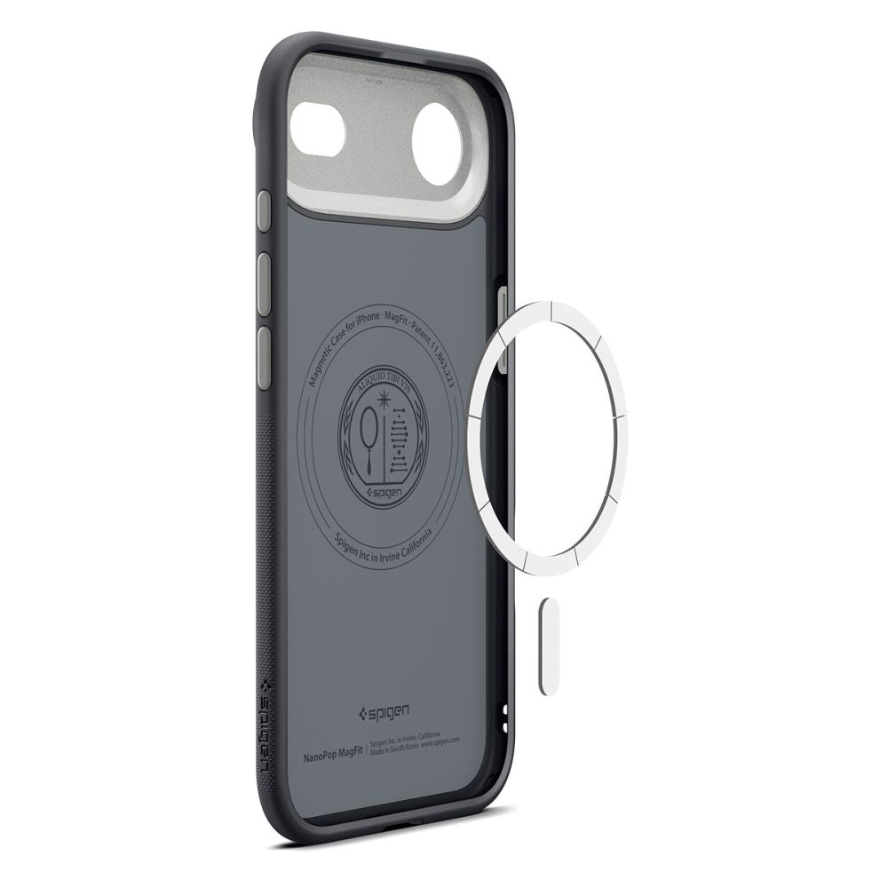 Калъф MagSafe за Apple iPhone 17 Air, Spigen, Caseology Nano Pop, Черен ACS10301
