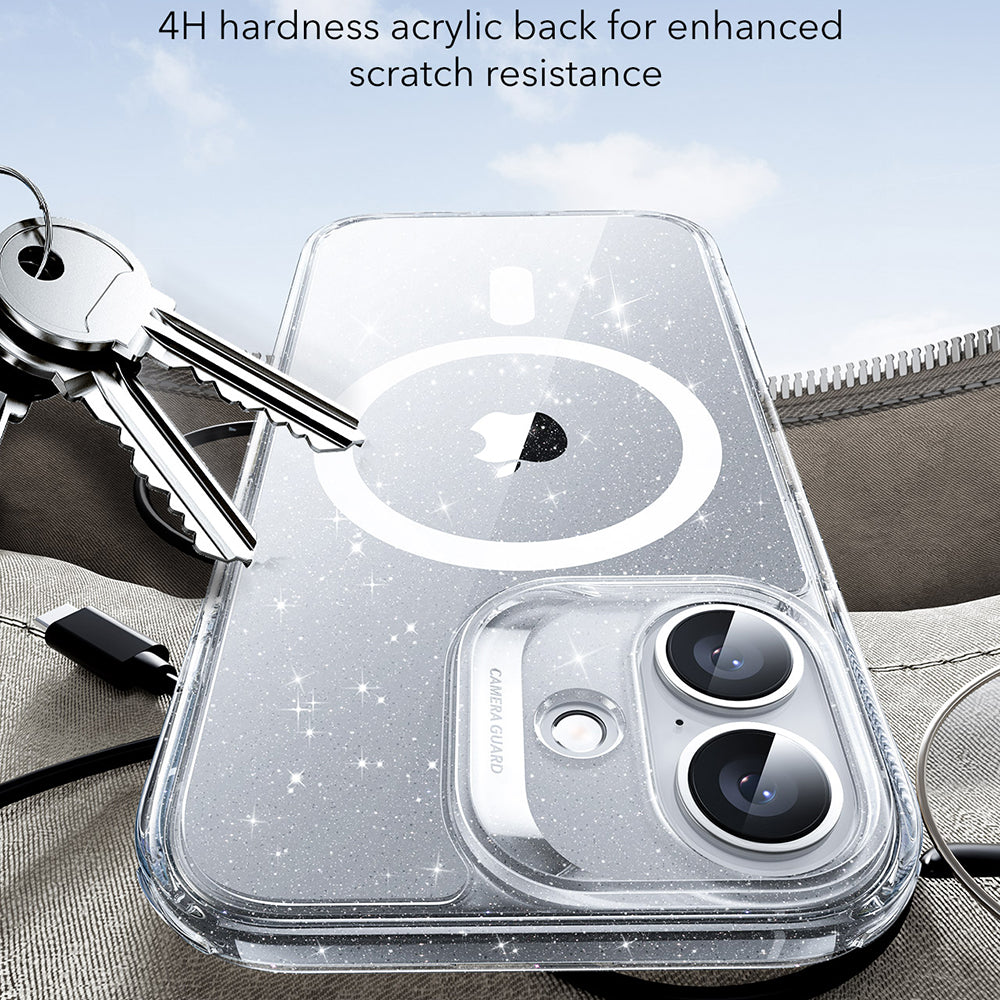 Калъф MagSafe за Apple iPhone 17, ESR, Classic Hybrid Shimmer, Прозрачен