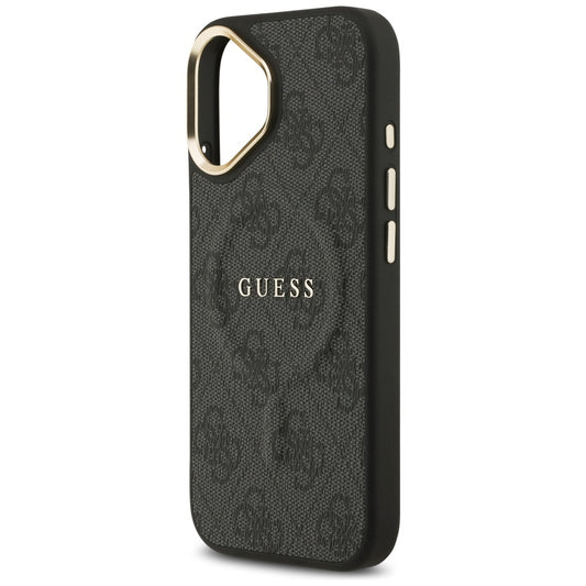 Калъф MagSafe за Apple iPhone 17, Guess, 4G Classic, Черен
