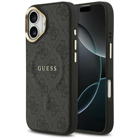 Калъф MagSafe за Apple iPhone 17, Guess, 4G Classic, Черен