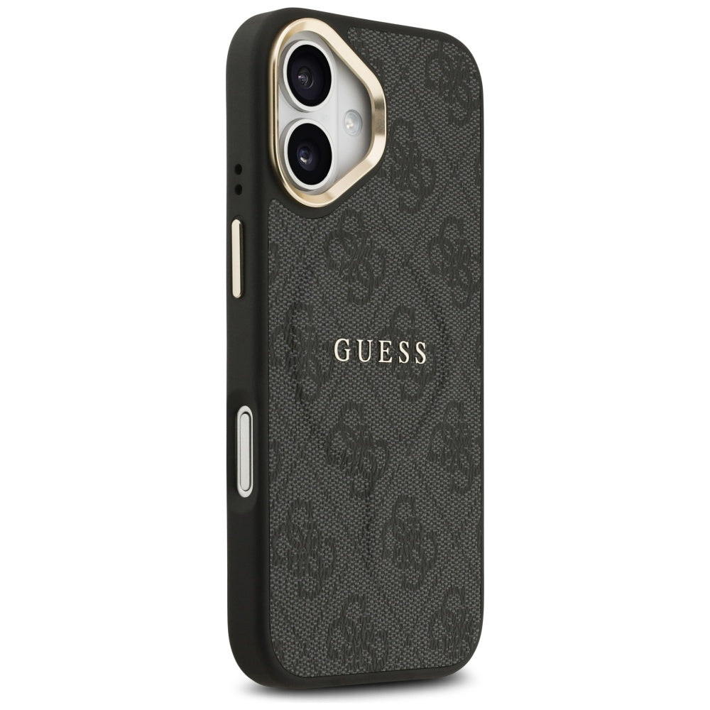 Калъф MagSafe за Apple iPhone 17, Guess, 4G Classic, Черен