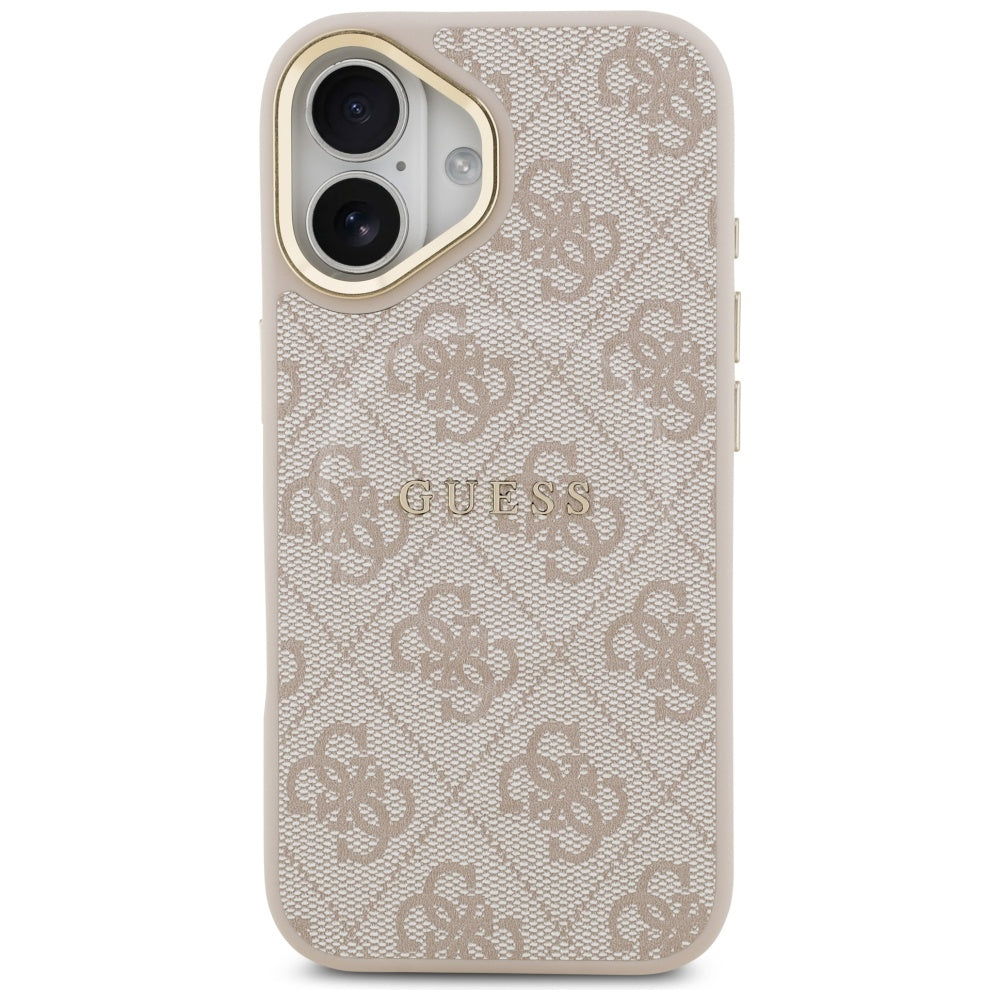 Калъф MagSafe за Apple iPhone 17, Guess, 4G Classic, Розов