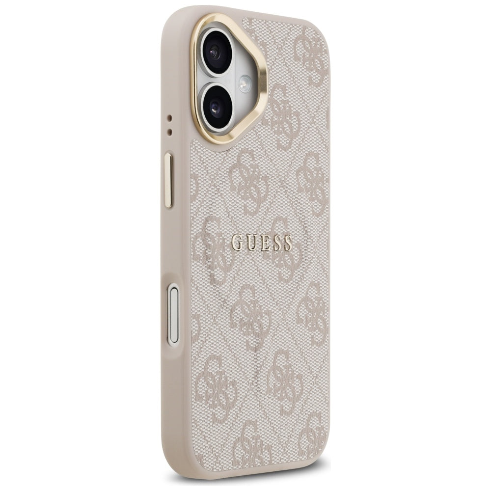 Калъф MagSafe за Apple iPhone 17, Guess, 4G Classic, Розов
