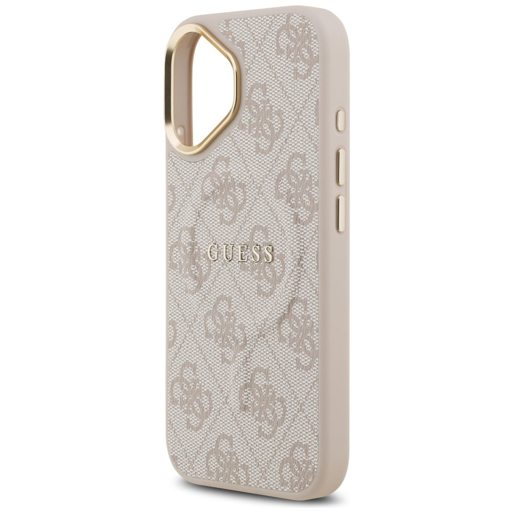 Калъф MagSafe за Apple iPhone 17, Guess, 4G Classic, Розов