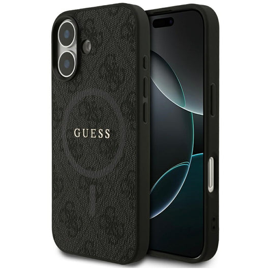 Калъф MagSafe за Apple iPhone 17, Guess, 4G Ring Classic Logo, Черен