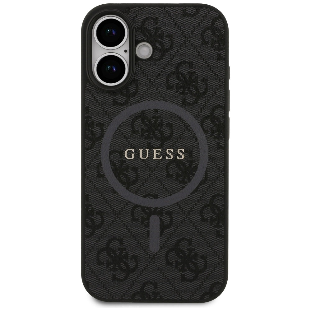 Калъф MagSafe за Apple iPhone 17, Guess, 4G Ring Classic Logo, Черен