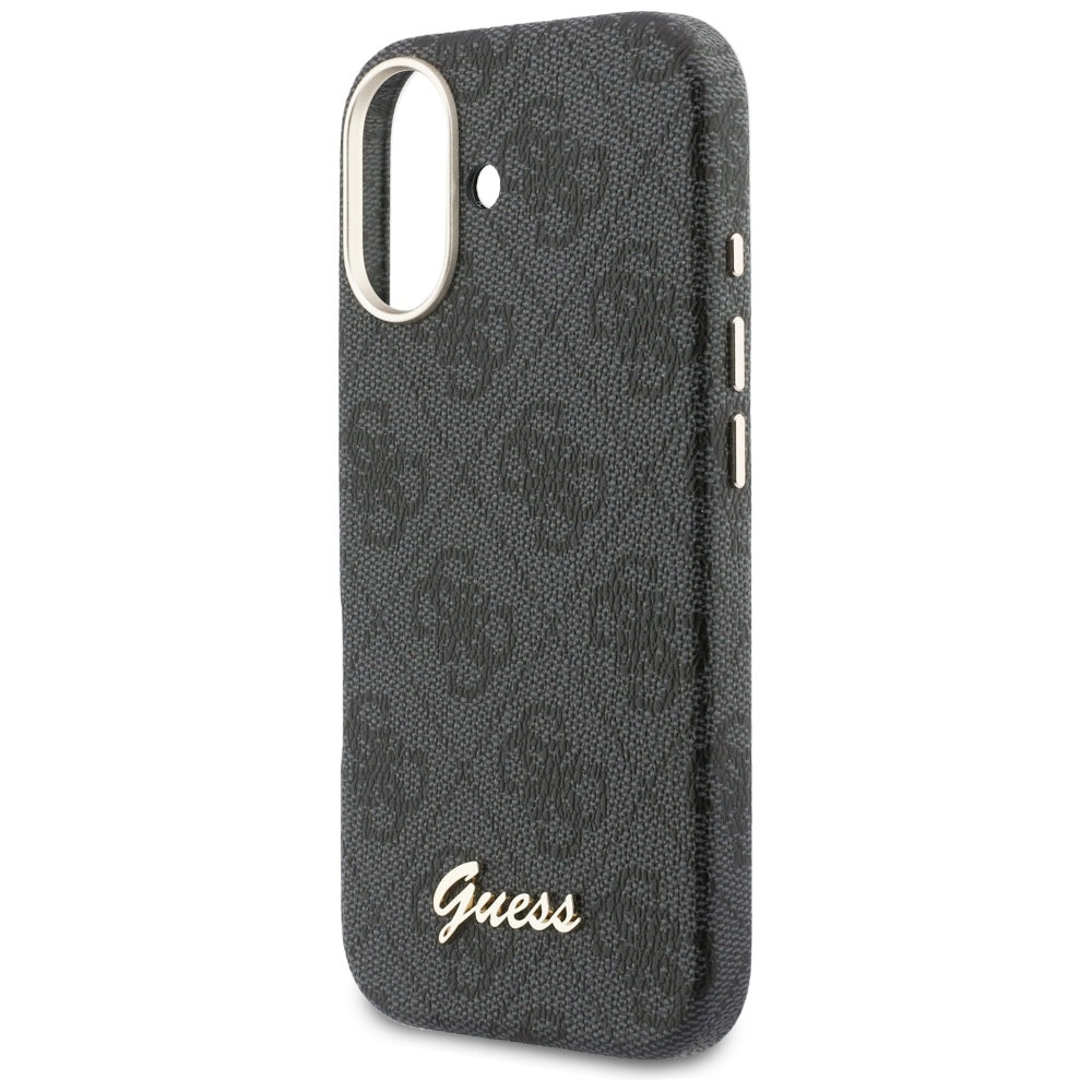 Калъф MagSafe за Apple iPhone 17, Guess, 4G Script Logo, Черен