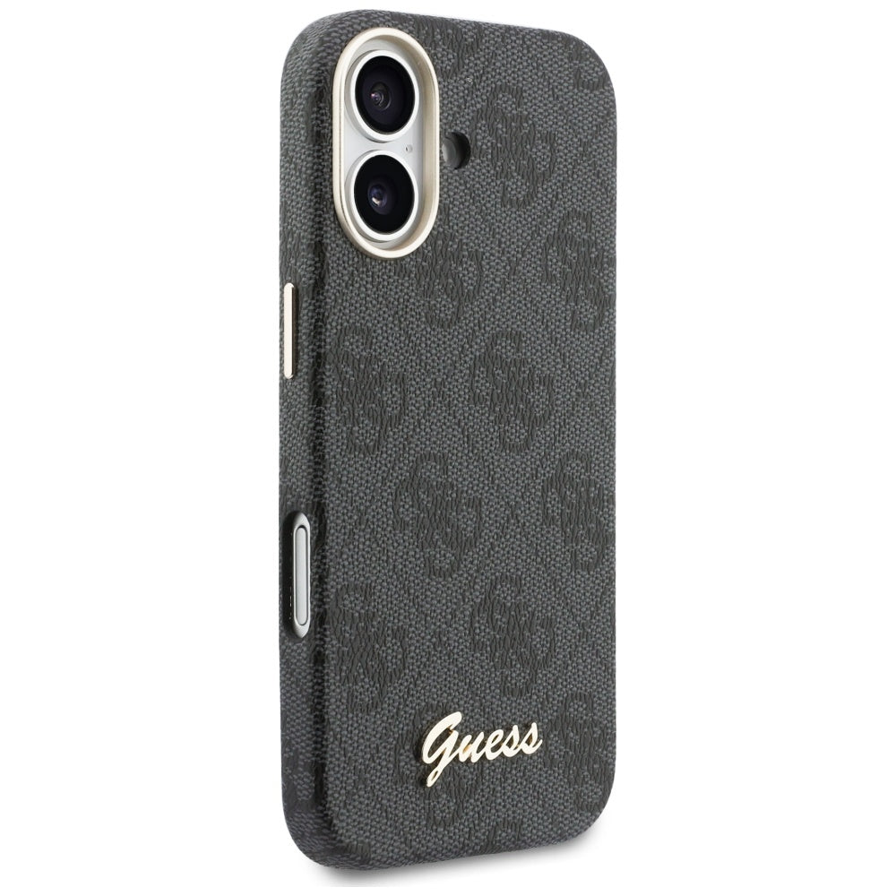 Калъф MagSafe за Apple iPhone 17, Guess, 4G Script Logo, Черен