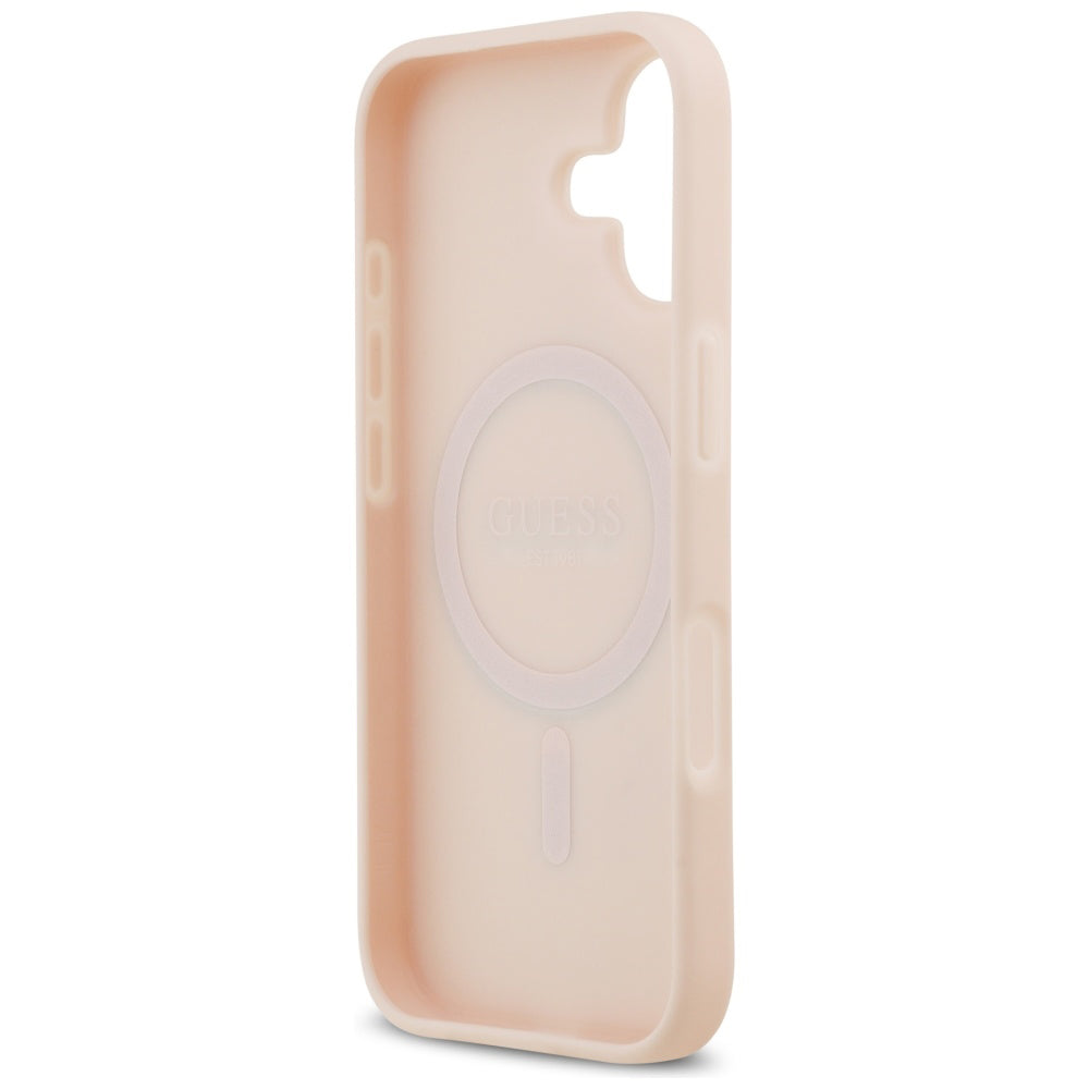 Калъф MagSafe за Apple iPhone 17, Guess, Grained Flowers, Розов