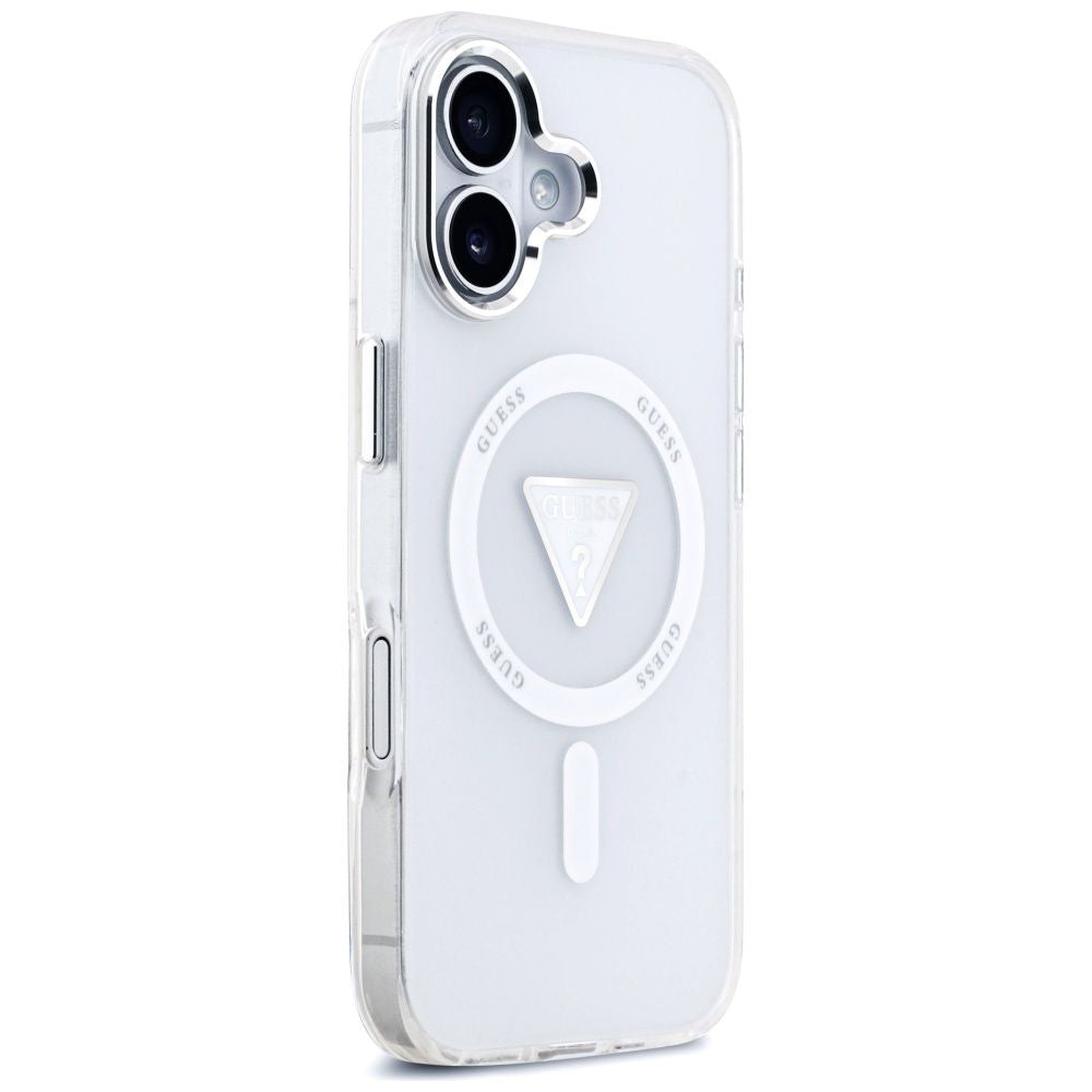 Калъф MagSafe за Apple iPhone 17, Guess, IML Gradient Triangle Logo, Прозрачен