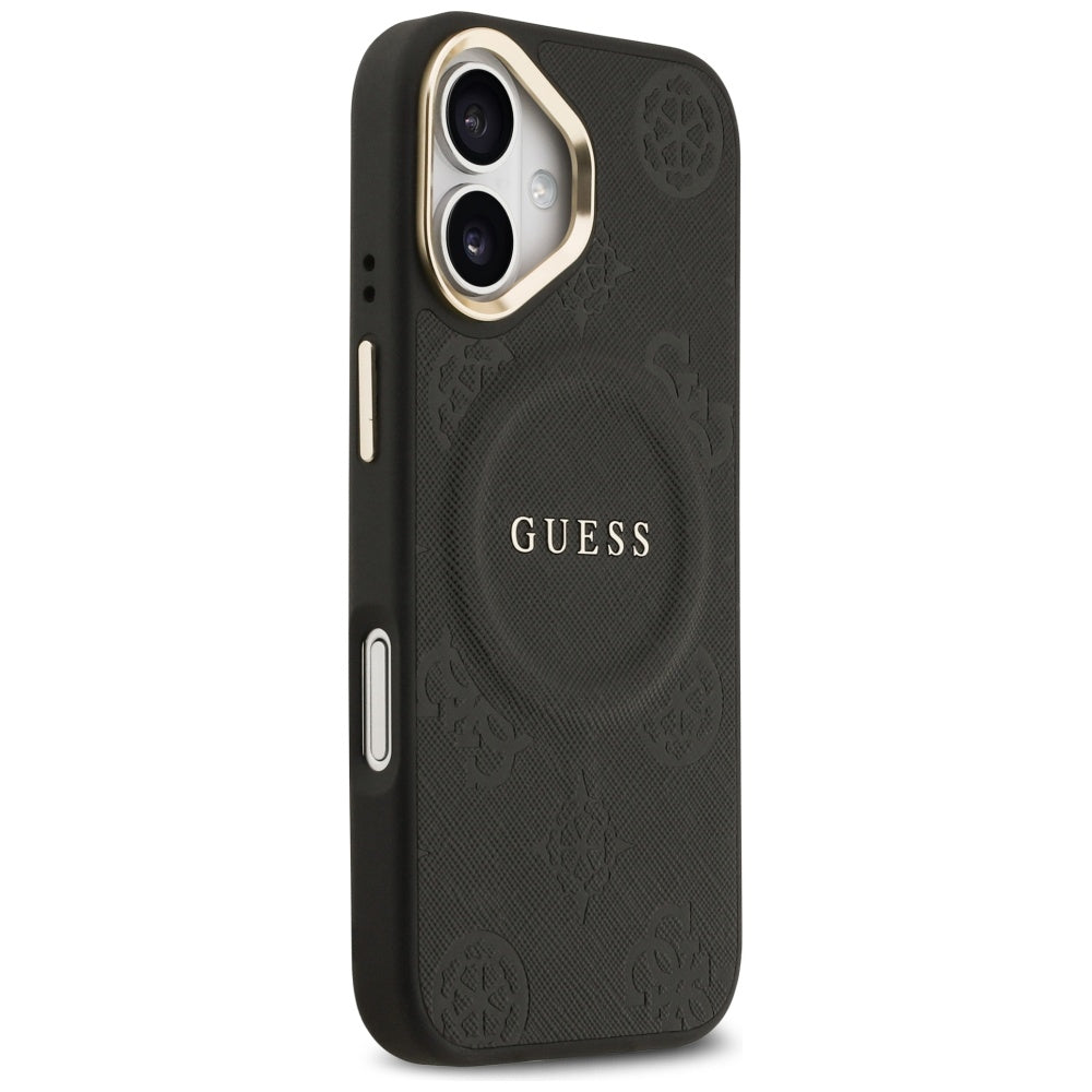 Калъф MagSafe за Apple iPhone 17, Guess, Peony Hot Stamp, Черен