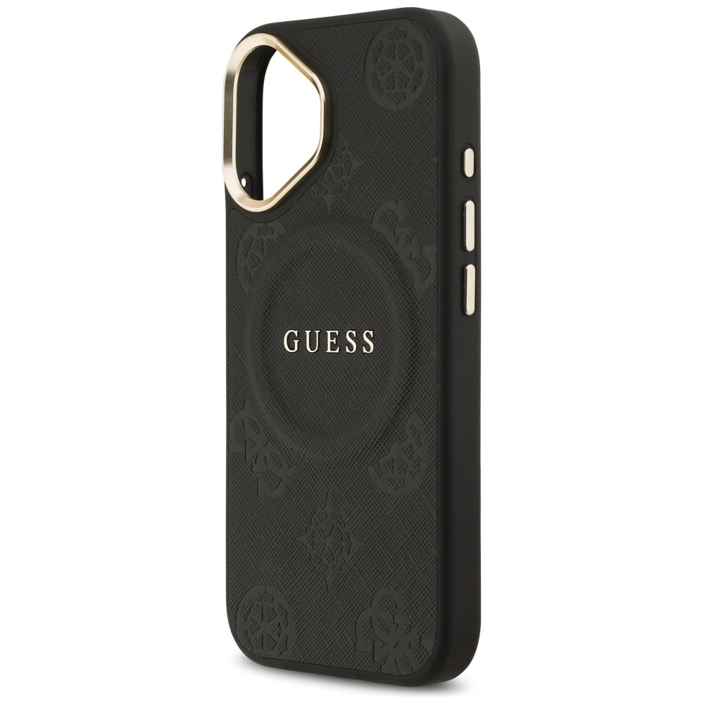 Калъф MagSafe за Apple iPhone 17, Guess, Peony Hot Stamp, Черен
