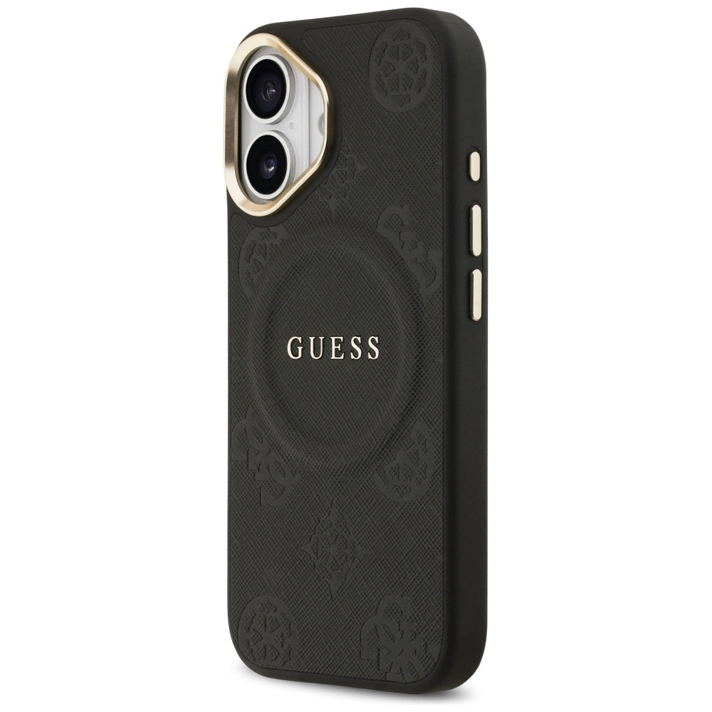 Калъф MagSafe за Apple iPhone 17, Guess, Peony Hot Stamp, Черен