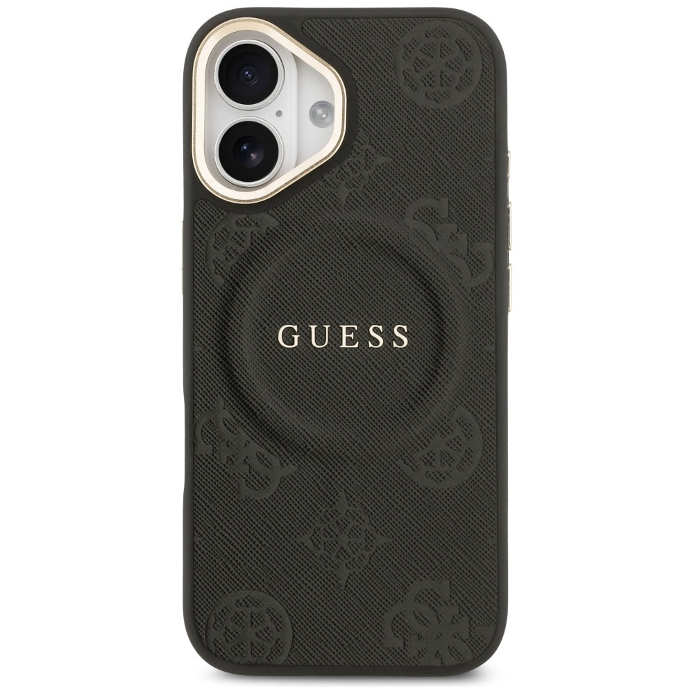 Калъф MagSafe за Apple iPhone 17, Guess, Peony Hot Stamp, Черен