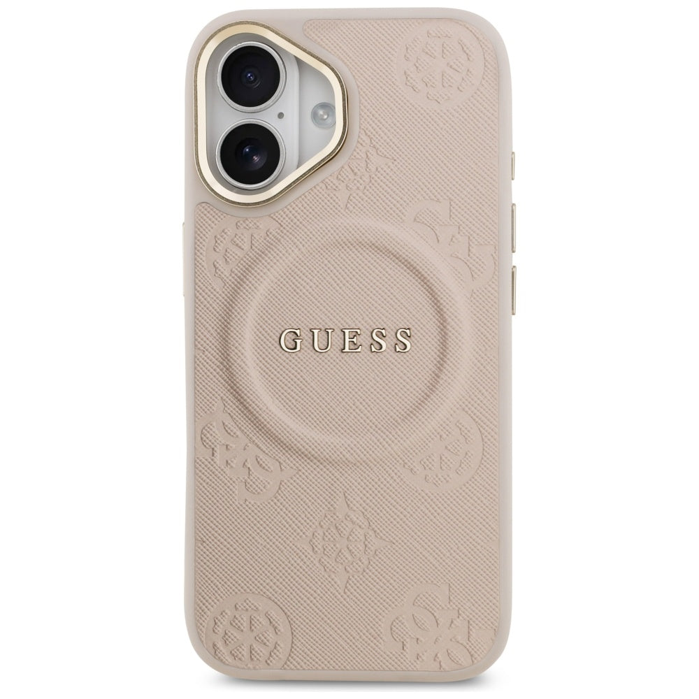 Калъф MagSafe за Apple iPhone 17, Guess, Peony Hot Stamp, Розов