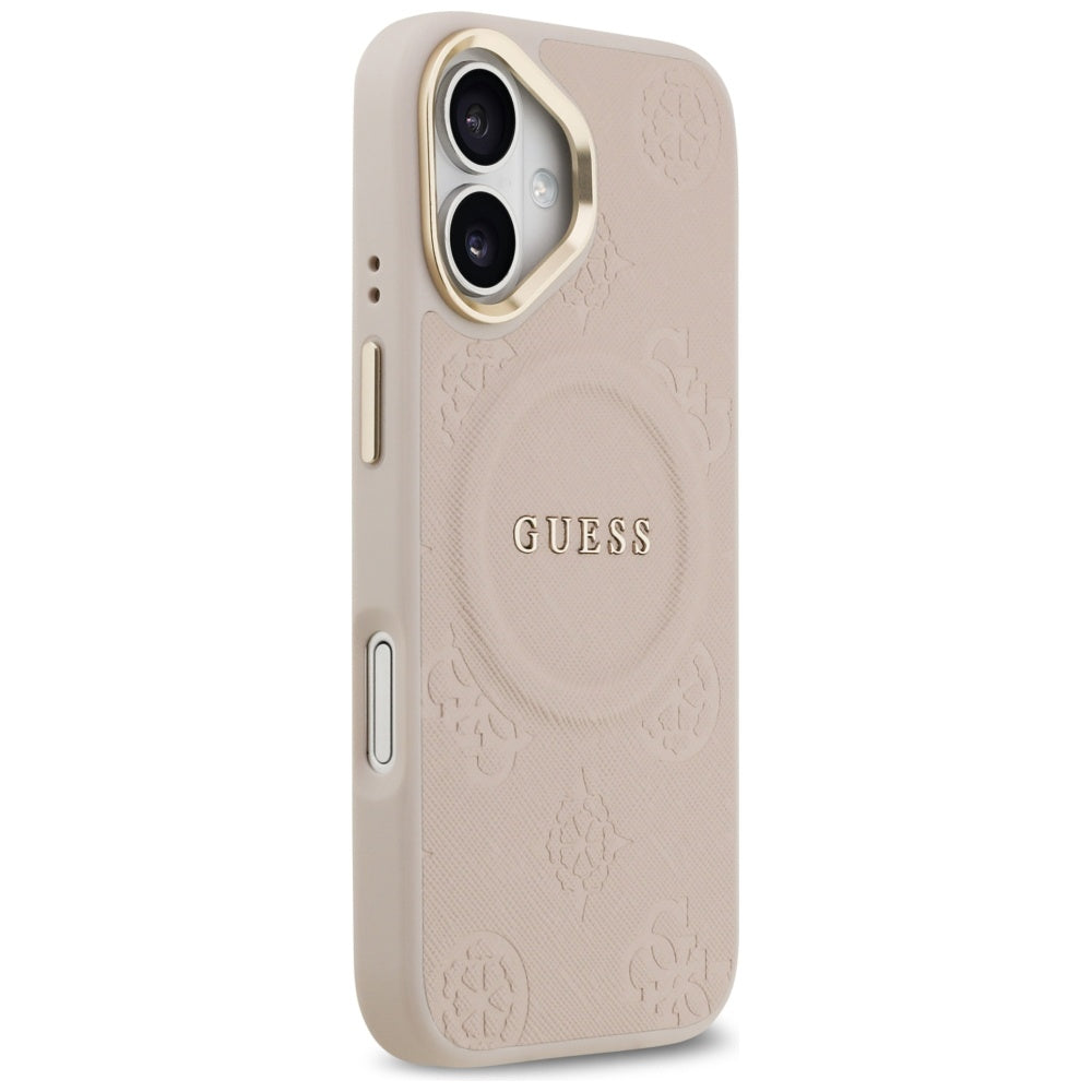 Калъф MagSafe за Apple iPhone 17, Guess, Peony Hot Stamp, Розов