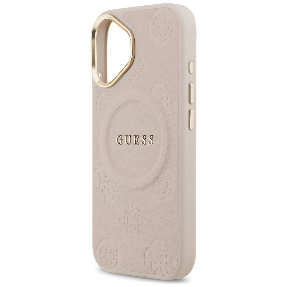 Калъф MagSafe за Apple iPhone 17, Guess, Peony Hot Stamp, Розов