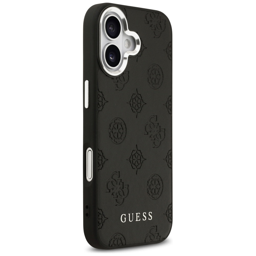 Калъф MagSafe за Apple iPhone 17, Guess, Peony Hot Stamp Script, Черен