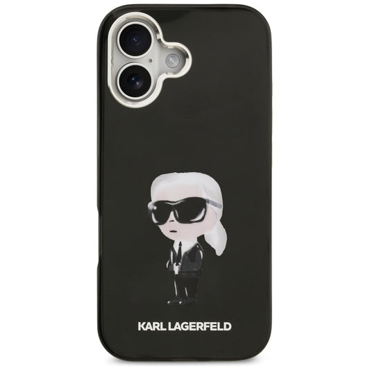 MagSafe Case for Apple iPhone 17, Karl Lagerfeld, IML Aquarelle Karl Ikonik, Black