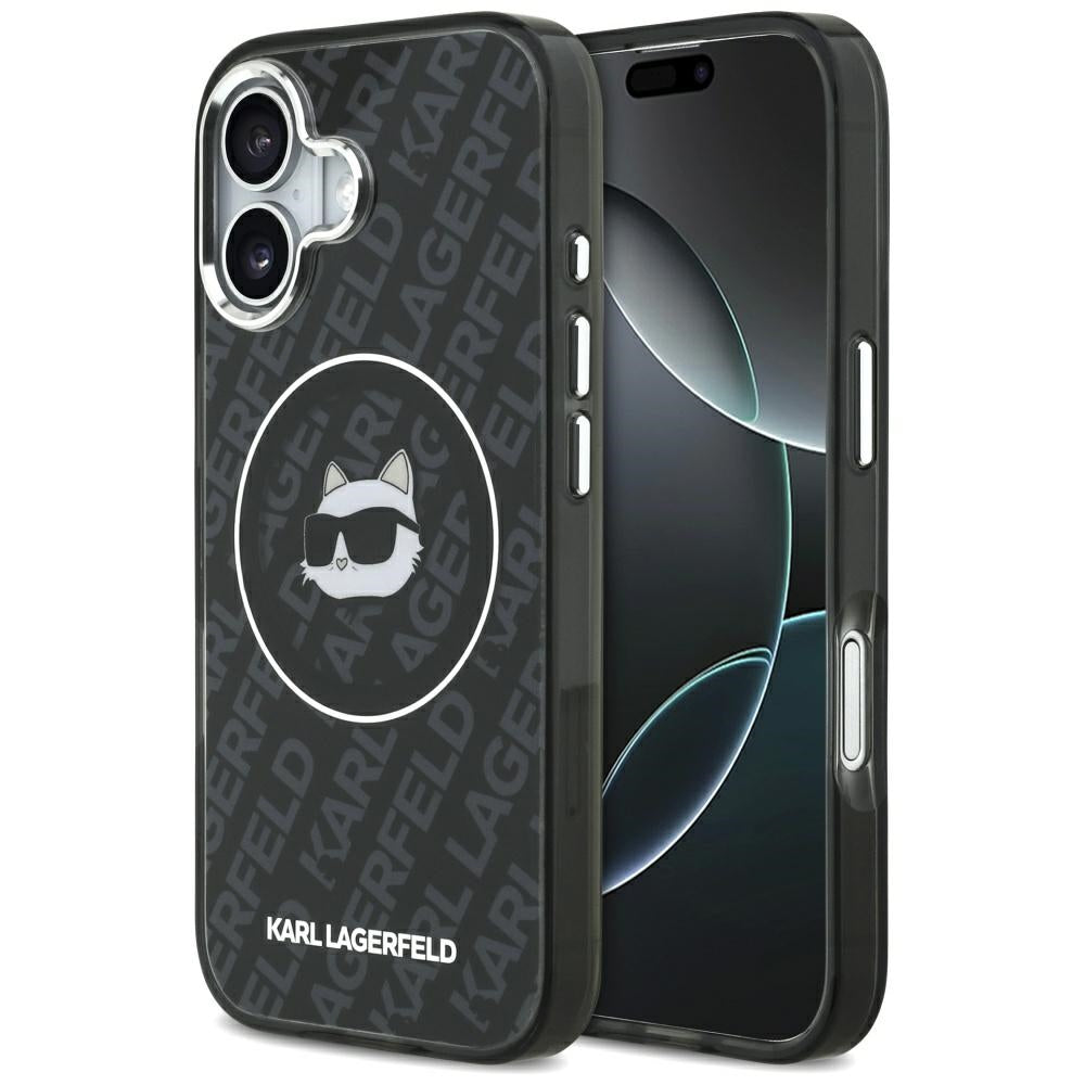 Калъф MagSafe за Apple iPhone 17, Karl Lagerfeld, IML Choupette`s Head, Черен