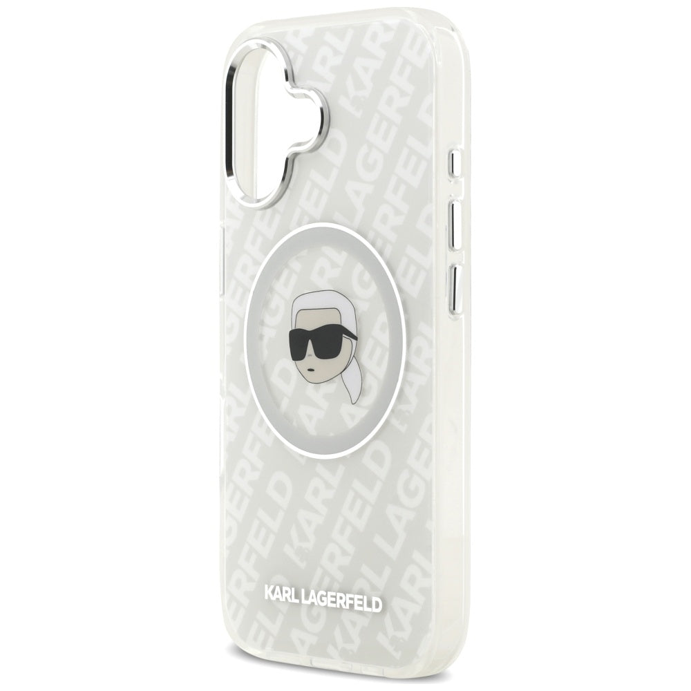 Husa MagSafe за Apple iPhone 17, Karl Lagerfeld, IML Karl`s Head, Сив
