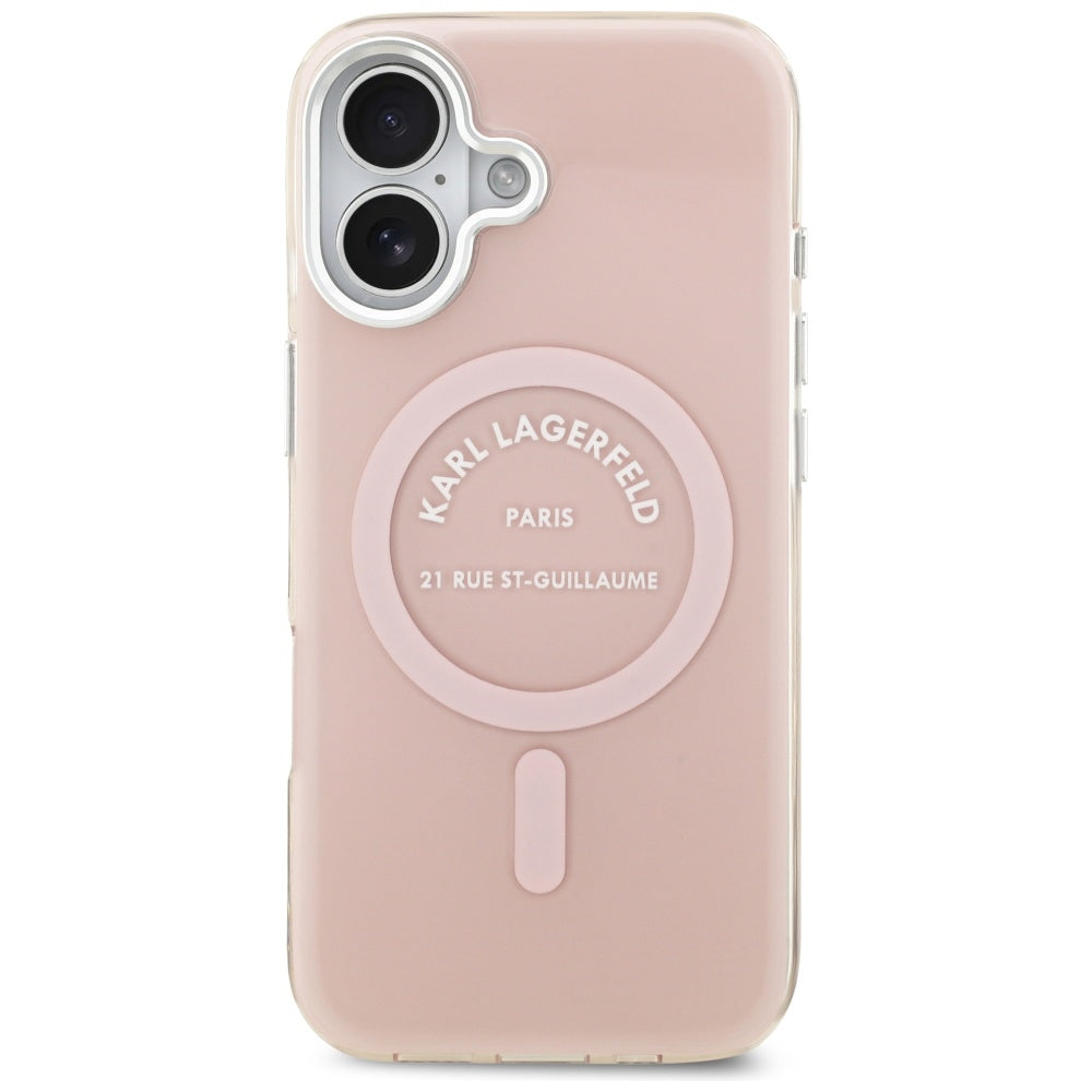 MagSafe Case for Apple iPhone 17, Karl Lagerfeld, IML Logo RSG, Pink