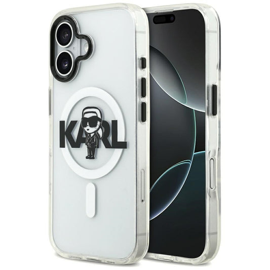 Калъф MagSafe за Apple iPhone 17, Karl Lagerfeld, IML Sketch Logo Karl, Прозрачен