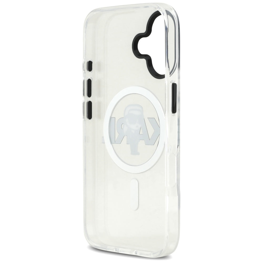 Калъф MagSafe за Apple iPhone 17, Karl Lagerfeld, IML Sketch Logo Karl, Прозрачен
