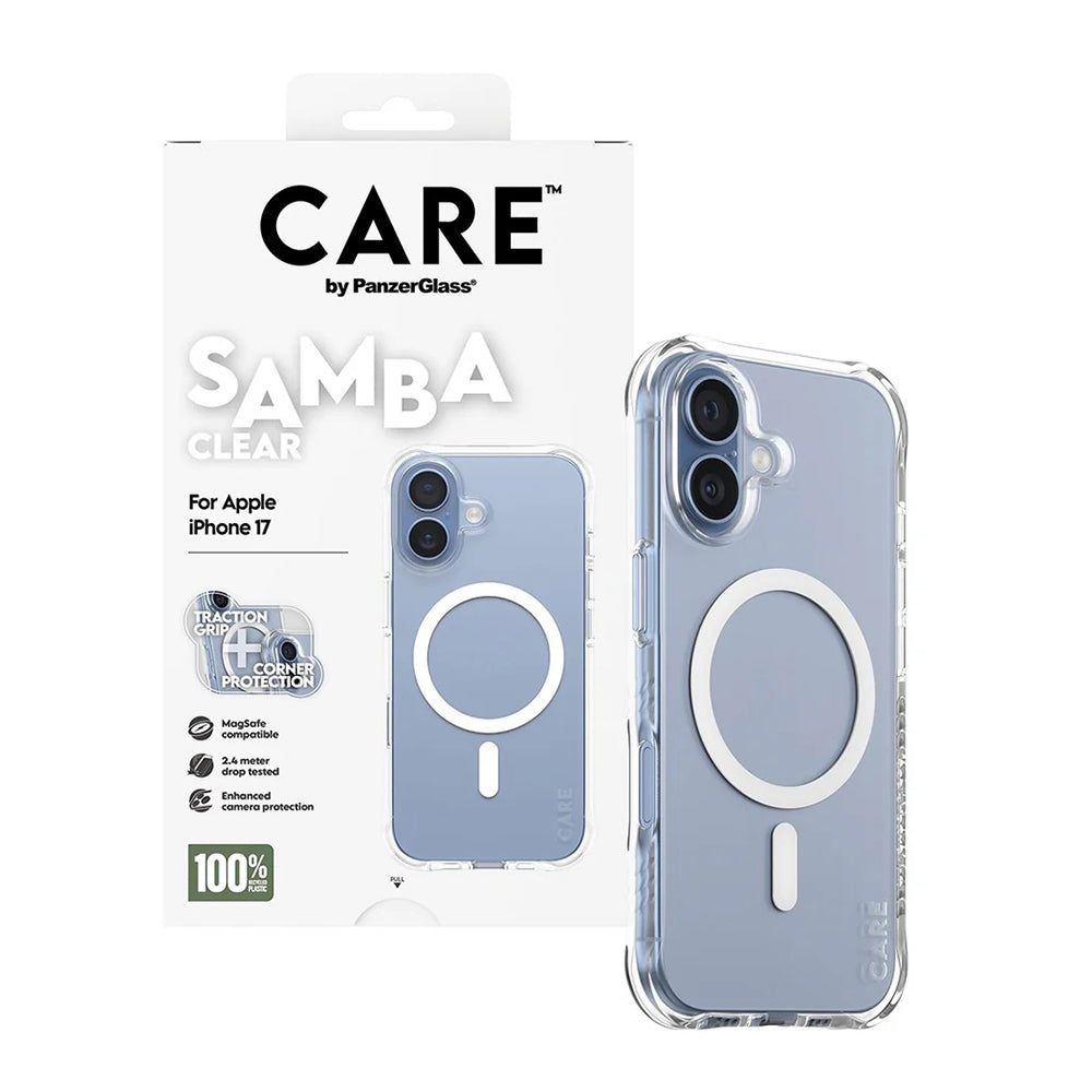 Калъф MagSafe за Apple iPhone 17, PanzerGlass, Care Fashionable, Прозрачен Бял