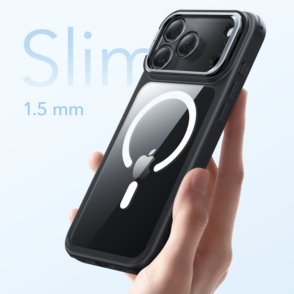Калъф MagSafe за Apple iPhone 17 Pro, ESR, Classic Hybrid Kickstand, Прозрачен черен