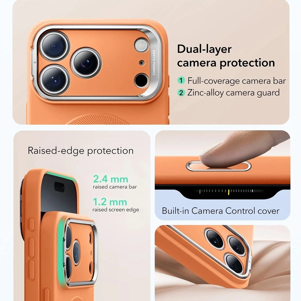 Калъф MagSafe за Apple iPhone 17 Pro, ESR, Cloud Soft Kickstand, Оранжев