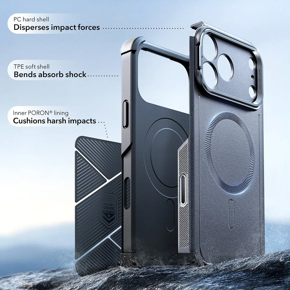 Калъф MagSafe за Apple iPhone 17 Pro, ESR, Cyber Armor Kickstand, Сив
