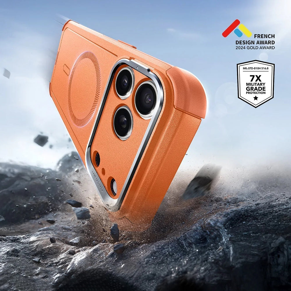 Калъф MagSafe за Apple iPhone 17 Pro, ESR, Cyber Armor Kickstand, Оранжев