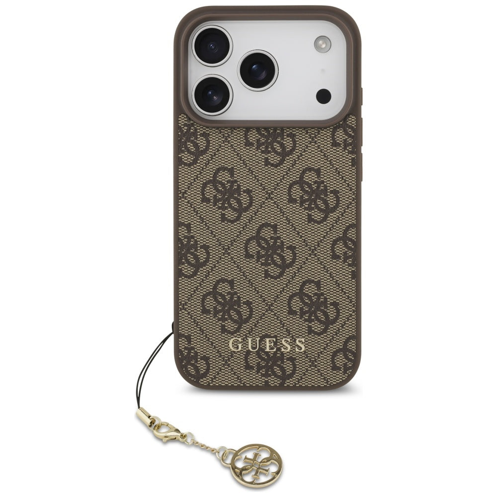 Калъф MagSafe за Apple iPhone 17 Pro, Guess, 4G Charm Cradle, Кафяв