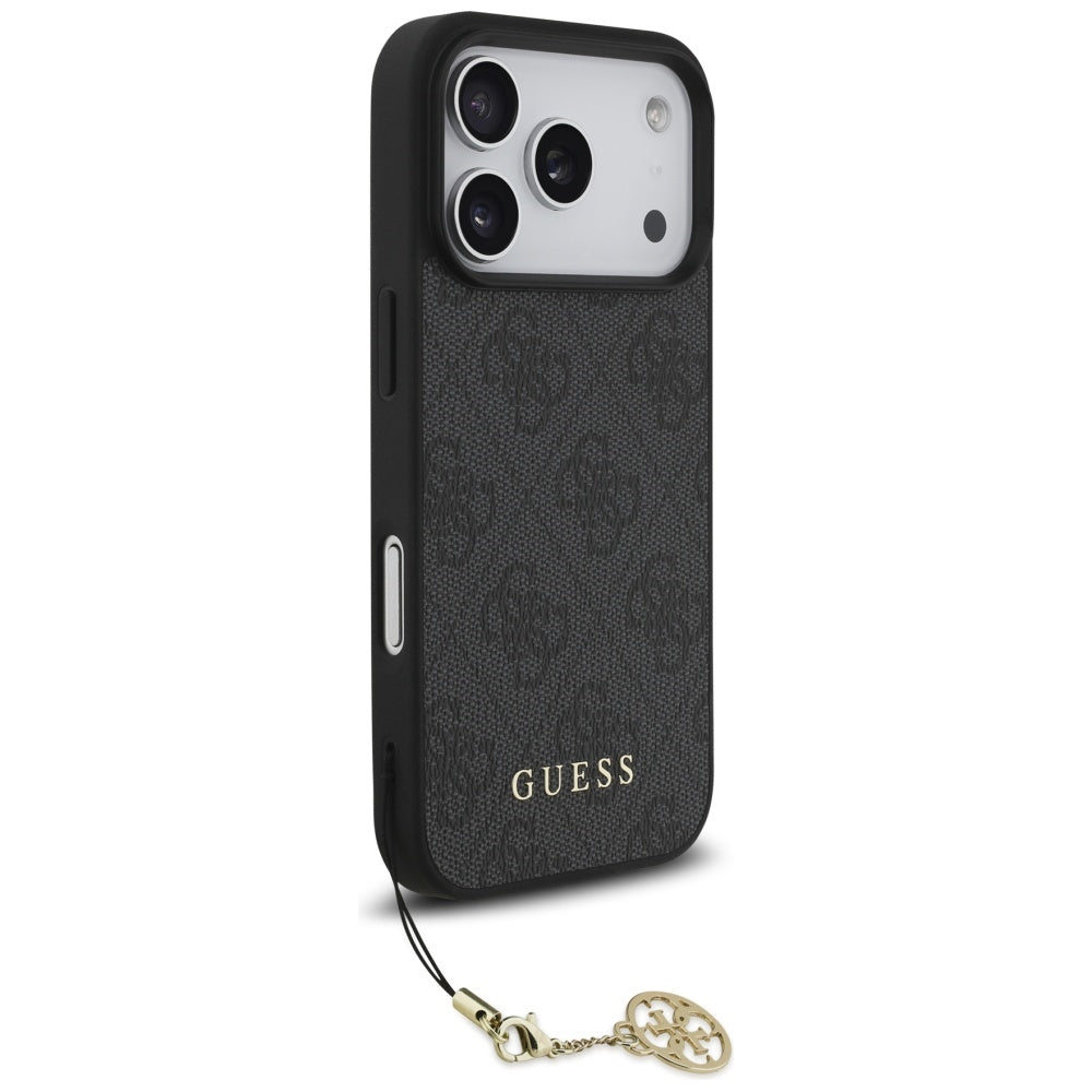 Калъф MagSafe за Apple iPhone 17 Pro, Guess, 4G Charm Cradle, Черен