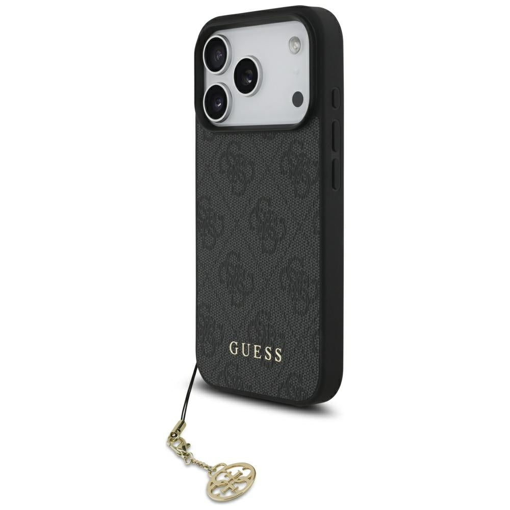 Калъф MagSafe за Apple iPhone 17 Pro, Guess, 4G Charm Cradle, Черен